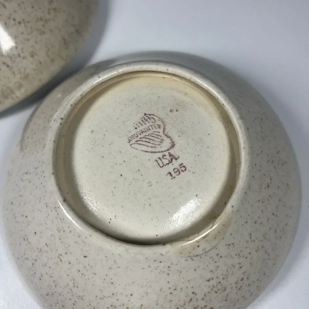 MCM Redwing Bobwhite Pattern Soup Salad Bowls Oval 6.5